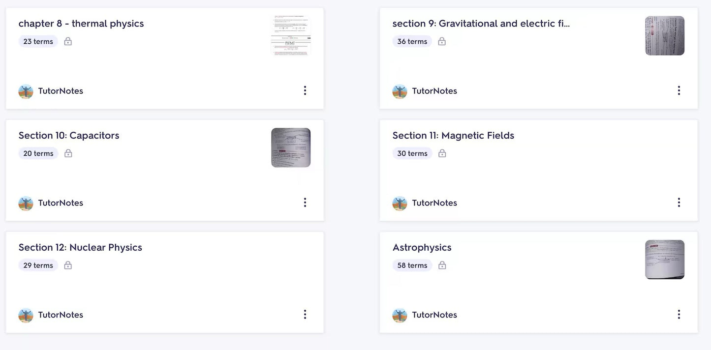 AQA physics flashcards