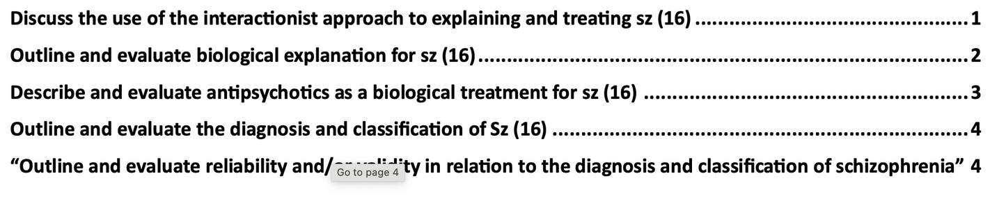 AQA psycholgy paper 3 - schizophrenia