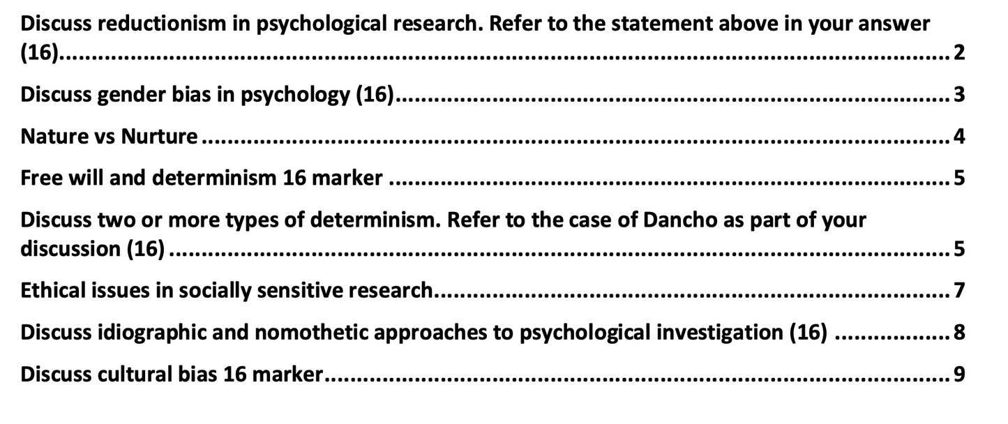AQA psychology issues and debates